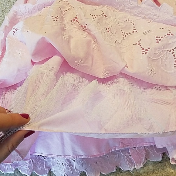 Philadelphia Goodlad Girls 12M Pink Eyelet Dress - Picture 3 of 7